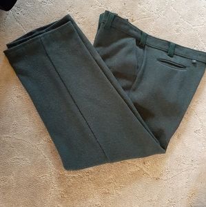 Green 100%wool pants